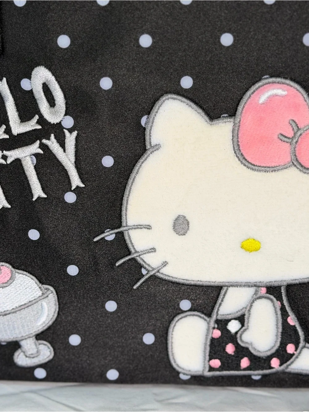 Hello Kitty Black Polka Dot Shoulder Bag with out charm